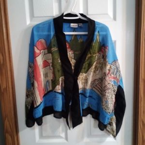 Chico's sheer cropped shawl